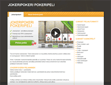 Tablet Screenshot of jokeripokeri.peliparatiisi.com